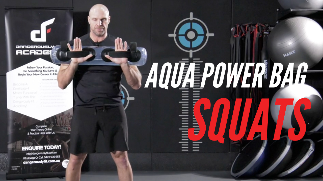 Aqua Bulgarian Bag Swing Squat - Dangerously Fit Academy